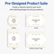 Avery Printable Rectangle Labels, 2" x 3", Glossy White, Pre-printed Metallic Gold Christmas Trees Design, Sure Feed Technology, Laser & Inkjet Compatible, 160 Total